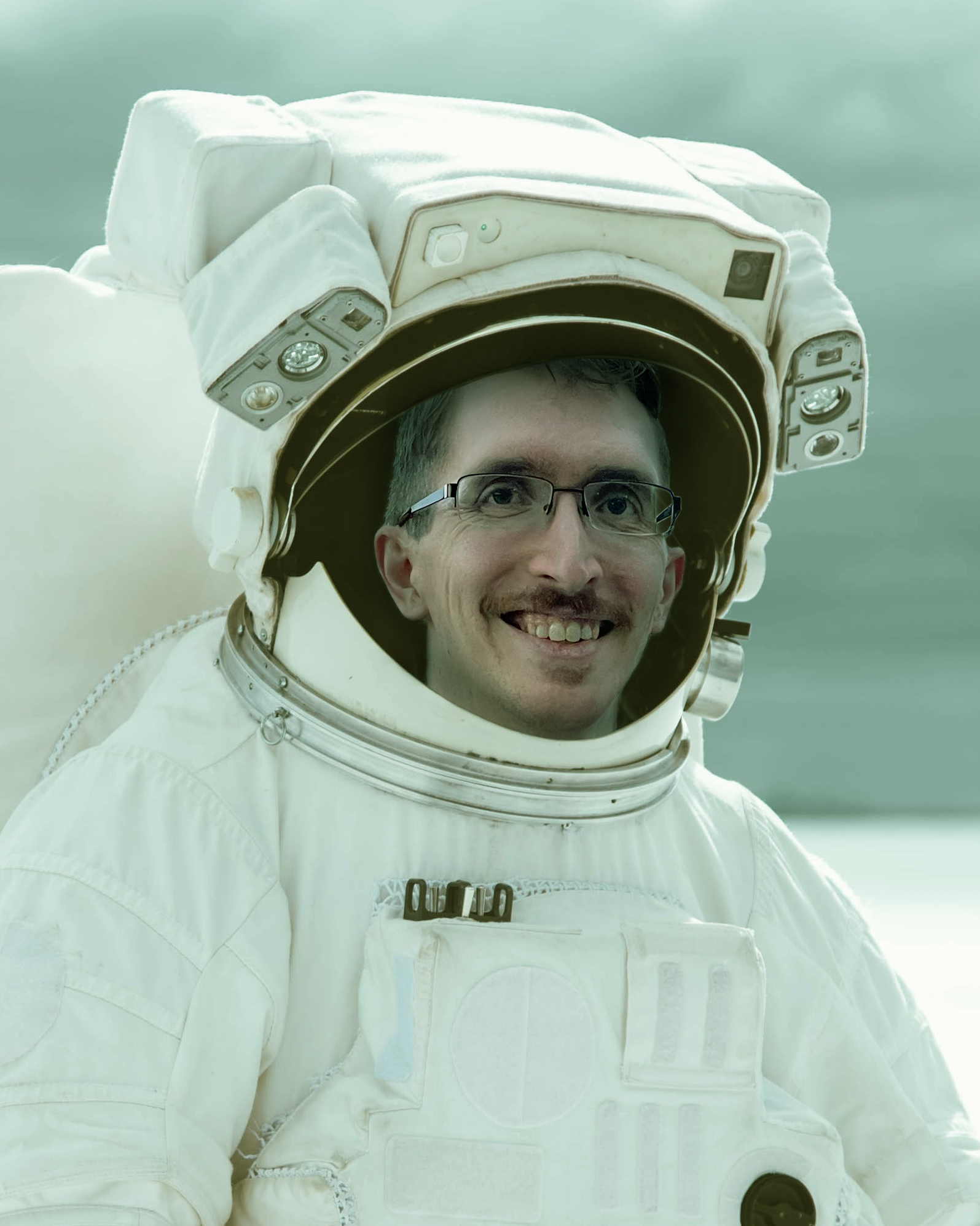 Benny Mattis in a spacesuit